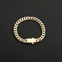 Nueva Cadena Cubana Mónaco de Latón de Alta Calidad de 14k Estilo Hip Hop, Joyería de Moda para Hombre y Mujer, Adecuada para Fiestas