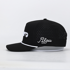 Casquettes de baseball de camionneur d'extérieur à 5 panneaux pour hommes sportifs Motif de broderie 3D Trous laser d'été Chapeau de golf - Product Image 3