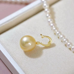 Colgante de Plata S925 WENCHI con Cuentas Redondas de 8-12mm, Accesorios DIY para Perlas, Hebilla de Colgante Vacía para Collar de Jade 10359 China - Product Image 3