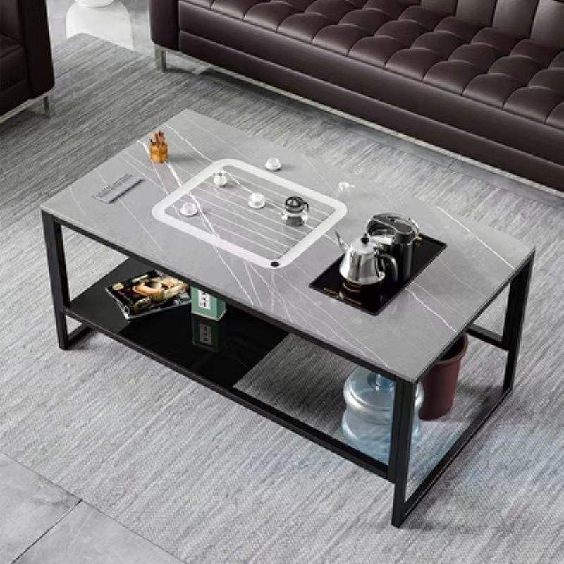 Mesa de té de losa gris 607