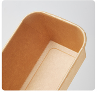 Boîte à lunch jetable en papier kraft biodégradable à prix d'usine, couvercle personnalisé pour les restaurants, emballage alimentaire
