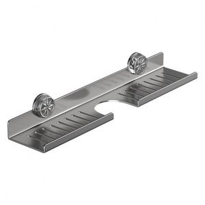 Estante de <span class=keywords><strong>Ducha</strong></span> Metálico Moderno de un Solo Nivel, Montado en la Pared, con Soporte para Champú, para Esquinas de Baños y Apartamentos - Product Image 5