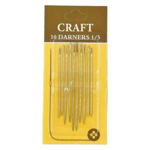 10 agujas grandes para tejer con aguja perforadora, para uso doméstico, costura y fabricación de edredones; venta al por mayor disponible en tiendas de dólar y en el mercado. - Product Image 1