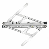 Bisagra de fricción moderna de acero inoxidable SUS304 de alta resistencia con 4 barras, tamaño personalizado para ventana abatible de UPVC y aluminio