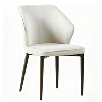Chaise de salle à manger de luxe légère, dossier nordique confortable, chaise de restaurant moderne et simple
