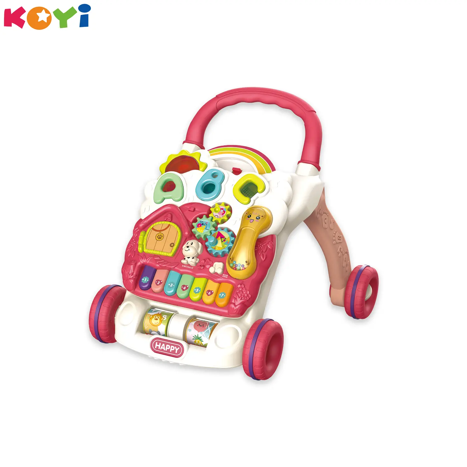 New Arrival Baby Early Learning Toy Baby Sensory Walker Stroller Electric Musical Piano Baby Walker with telephone