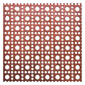 Metal plate perforated protective decorative panels, metal protective covers for mechanical equipment