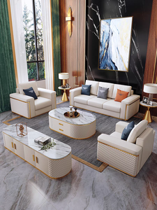 가구 스타일 이탈리아 모던 <span class=keywords><strong>3</strong></span> <span class=keywords><strong>2</strong></span> 1 인용 단면 소파 세트 럭셔리 모듈 형 가죽 나무 프레임 빌라 거실 확장 가능 - Product Image 5