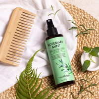Semprotan Leave-In Rosemary Mint Label Pribadi untuk Pertumbuhan Rambut, Penebalan, Anti Rontok, Perbaikan Ujung Rambut Bercabang, Perawatan Menyegarkan Kulit Kepala