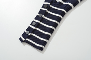 <span class=keywords><strong>Pull</strong></span> en tricot rayé à col rond simple et élégant pour femmes d'automne, style européen et américain, TAOP&ZA 25085 25086 - Product Image 4