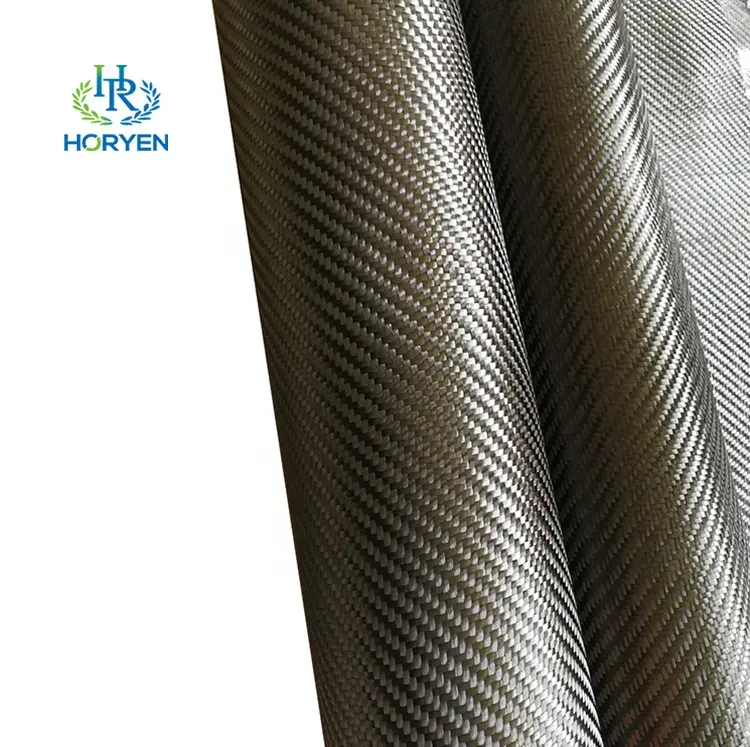 Factory Wholesale 3K 200g 220g 240g Plain Twill Weave Carbon Fiber Fabric Cloth Roll