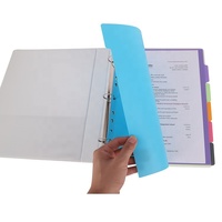 AFFISURE-separadores de archivos de plástico, variados, Color A4, Extra ancho, 6 piezas, con lengüetas Multicolor en blanco para carpeta de anillos