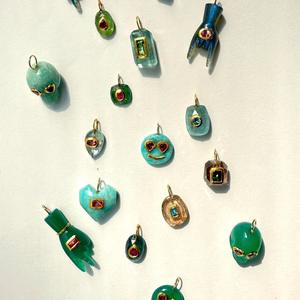 Pendentifs fantaisie en acier inoxydable P266 avec zircone cubique et breloques en résine colorée, motifs crâne et <span class=keywords><strong>smiley</strong></span>, pour la fabrication de bijoux DIY et colliers - Product Image 4