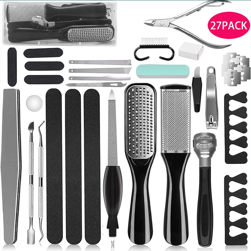 Chuyên Nghiệp 27 Trong 1 Móng Chân Kit Thép Không Gỉ Móng Chân Công Cụ Thiết Lập Chân Rasp Chân Da Chết Remover Cho Home & Salon Chăm Sóc