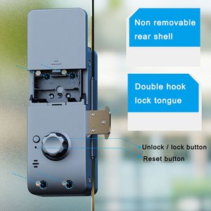 กลอนประตูอัจฉริยะ Glomarket Tuya WiFi พร้อมระบบสแกนลายนิ้วมือ ปลดล็อคด้วยรหัสผ่าน BLE สำหรับประตูกระจก รองรับการควบคุมระยะไกล - Product Image 4