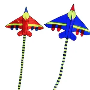 weifang easy flying children fighter kites with 3m tail