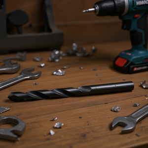 Foret hélicoïdal HSS 6 mm, longueur 93 mm, série courte noire pour métal, bois, plastique - Product Image 3