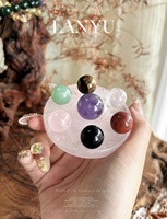 RURU RuAir Sphère de cristal naturel écologique, pierre précieuse gravée, boule énergétique, Fengshui, ornement DIY, décoration intérieure