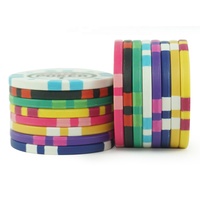Jetons de poker en argile personnalisés pour tournoi avec des denoms colorés 14 grammes 40*3.5mm avec noyau métallique pour jeton de jeu de casino