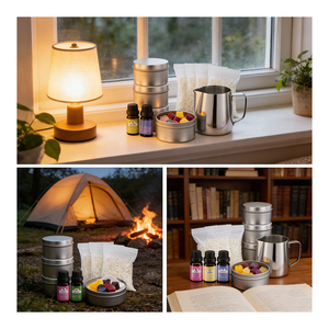 Set de Regalo de Velas Premium: Colección de Frascos Aromáticos de Cera de Soja Natural para el Hogar - Programa de Distribución Minorista - Product Image 3