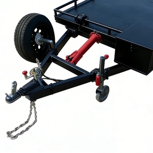 Rimorchio per Trasporto <span class=keywords><strong>Auto</strong></span> a Doppio Asse in Acciaio Q235, Freni Elettronici, Piattaforma Piana, Pneumatici di Scorta, per Trasporto Attrezzature ATV e UTV - Product Image 2