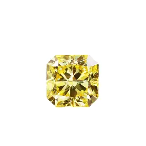 Tianyu Lab-diamante de laboratorio CVD/HPHT, excelente pulido, amarillo intenso/vívido, corte radiante