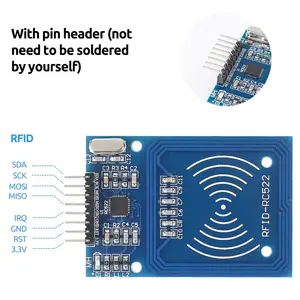 ชุด RFID RC522โมดูลเครื่องอ่าน RFID พร้อมการ์ดสีขาว S50และพวงกุญแจ