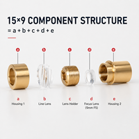 ZhonNa Nuevo Soporte de Montaje para Diodo Láser LD, Lente de Cobre y Metal, Lente de Vidrio, Enfoque Ajustable, Módulo Óptico de Línea Cruzada, Accesorios de Ensamblaje