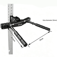 Barres parallèles réglables et pliables en acier robuste avec poignées larges et étroites pour rack de squat