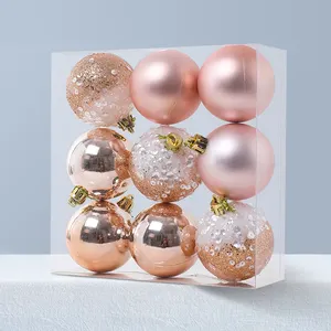 60mm 9 adet kırılmaz yılbaşı ağacı dekorasyon Baubles süsleme topları yılbaşı küreler