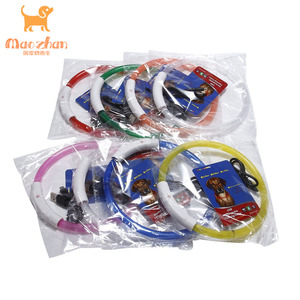 Collares para mascotas de alta calidad, suministros de accesorios, Collar ajustable recargable, de nailon, LED intermitente, Collar para perro - Product Image 6