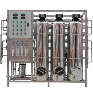 Línea Completa de Producción de Agua Pura por Ósmosis Inversa de Dos Etapas, 1000 LPH, Acero Inoxidable SS304, Agua Destilada - Product Image 1