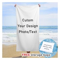 Serviette de plage jacquard personnalisée 100% coton, logo tissé, durable, absorbante, pour usage promotionnel et hôtelier