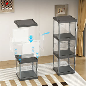 ตู้โชว์พลาสติกใสคุณภาพสูง Xinhang แบบประกอบได้ ตู้เก็บของกันฝุ่น กล่องโชว์ฟิกเกอร์ขนาดใหญ่ - Product Image 4
