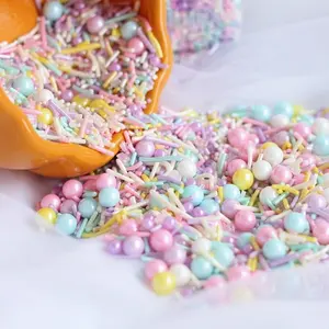 New Ins Pearizedl Color Eatable Low Price Sprinkles Solid Bakery Decoration Ingredients