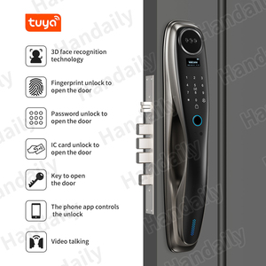 HanDaily Video Monitoreo Intercomunicador 3D Reconocimiento facial Tuya Smart Lock Contraseña Tarjeta Clave Desbloqueo Bloqueo digital Productos para el hogar inteligente - Product Image 2