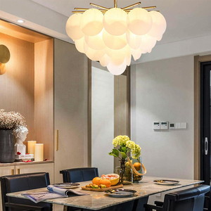 Lámpara de Araña de Cristal Moderna para Sala de Estar, Metal Latón, Cristal Esmerilado, LED, Venta Directa de Fábrica, <span class=keywords><strong>Precio</strong></span> al por Mayor, Lámpara de Araña Nimbus - Product Image 2