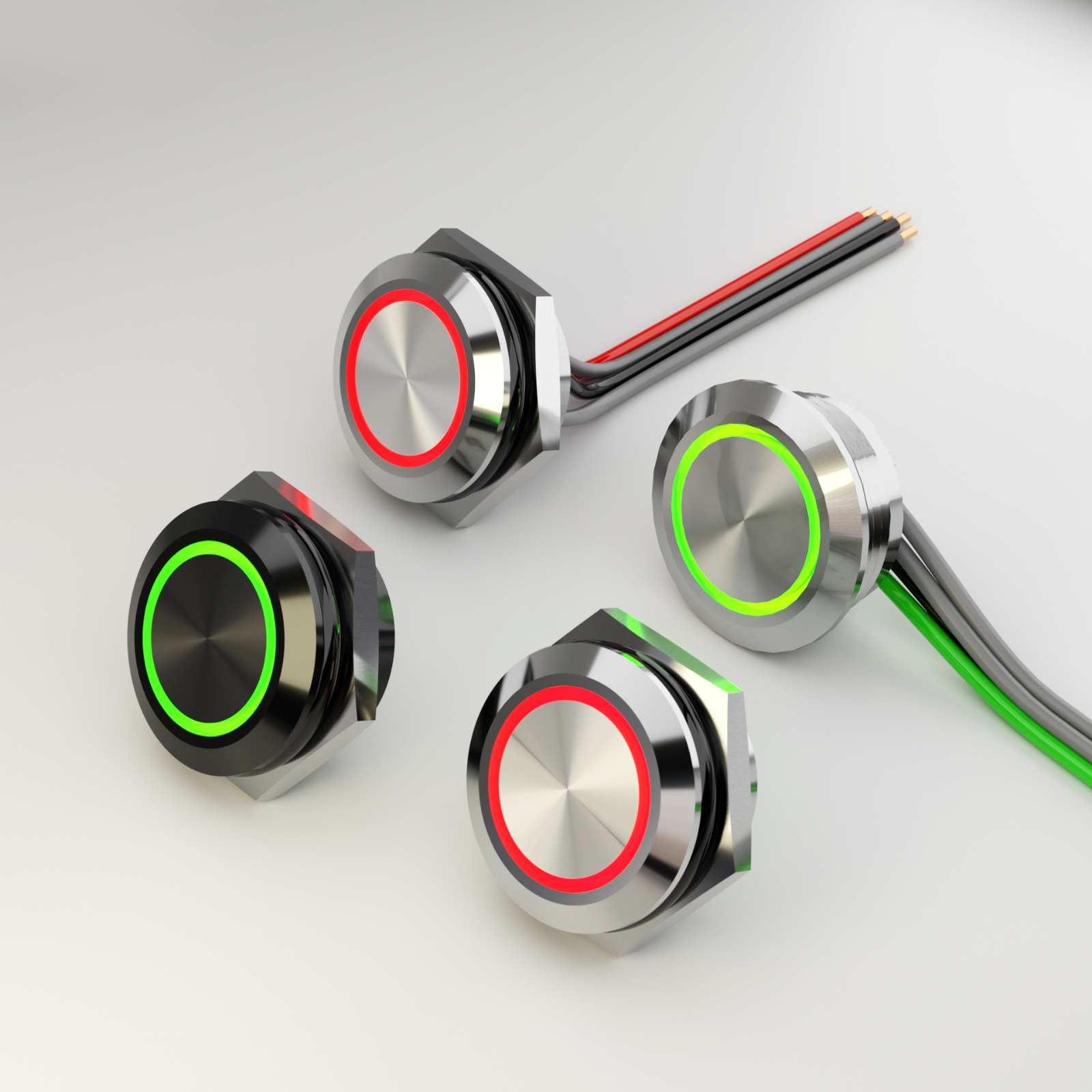 FILN <strong>12mm</strong> 16mm 19mm Stainless Steel <strong>Push</strong> <strong>Button</strong> <strong>Switch</strong> 12V 24V Short-Throw Self-Reset <strong>Momentary</strong> LED Touch Elevator <strong>Push</strong> <strong>Button</strong>