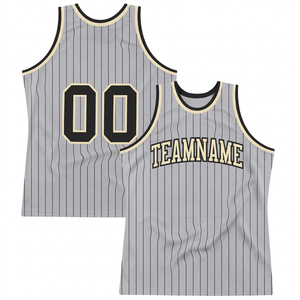 Maillot de basket-ball à rayures imprimé en 3D personnalisé, sans manches, en polyester, avec nom d'équipe et numéro de joueur personnalisés sur le devant - Product Image 1