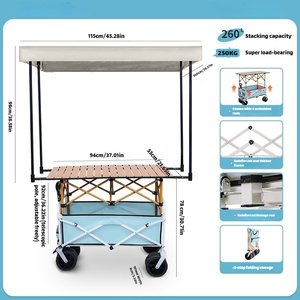 Beijicat OEM Oranje Groothandel Nieuwe Vergrote Opvouwbare Stalen Heftafelblad Kraam Verdikte Doek Kamperen Winkelen Vierwieler - Product Image 6
