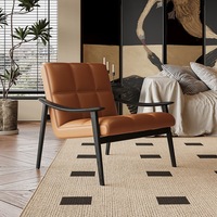 Fauteuil simple décontracté de style italien en fer et lin, portable, durable, luxe léger, design moderne et minimaliste pour salon