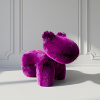 Fauteuil d'appoint sculptural créatif, Pouf ottoman poney créatif pour salon, Chaise longue de détente pour chambre à coucher