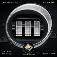 Feux antibrouillard LED CREE 20W 6000K Blanc 3000K Jaune 9-30V Universel pour Toyota Corolla Camry RAV4 Hilux CE Fabricant