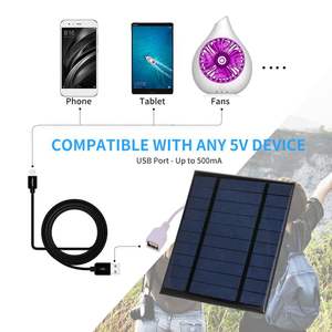 Sun field Custom Epoxy 2,5 W 3W 5,5 V 5V 600mA mono kristalline Zelle Mini Small PET DIY Solar panel Ladegerät mit USB-Anschluss Compact - Product Image 6