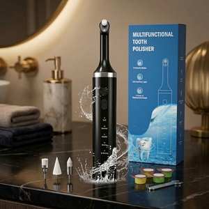 Pulidor Dental Eléctrico Profesional P06 con 5 Cabezales Reemplazables para Eliminar Manchas, Blanquear y Limpiar Sarro y Placa - Product Image 1
