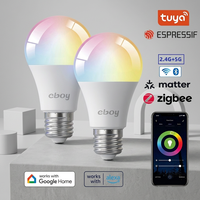 Bombillas LED Inteligentes E27 B22 A70 RGBCW 13W 1521LM, Control por Wifi Tuya, Compatibles con Alexa y Google App, Regulables, para el Hogar