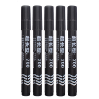 TOMART – marqueurs permanents à pointes Jumbo imperméables, stylos bleus, noirs et rouges, 3mm, 5mm