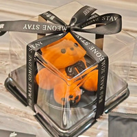 Boîte à gâteau mousse noire de style Musan Mountain, anti-buée, anti-gel, emballage alimentaire transparent en PET carré de 5 pouces