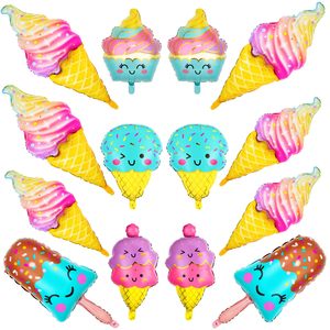Sommer-Frucht-Eiscreme Flamingo Folienballons Wassermelone Orange Kiwi Mylar-Ballons für Hawaii Pool Strand Geburtstagsparty Dekoration - Product Image 1