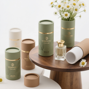 Thiết Kế Mới 50Ml 100Ml Nước Hoa Chai Thủy Tinh Bao Bì Bảo Vệ Phân Hủy Sinh Học Hình Trụ Nước Hoa Ống Hộp Với Bọt Chèn - Product Image 6